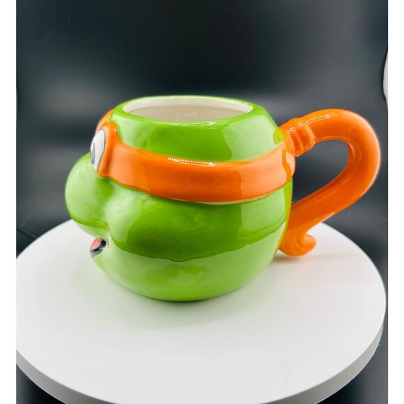 TMNT 3D Sculpted Mug – Michelangelo Ceramic Coffee Cup – Ninja Turtles Collectib - Picture 4 of 6